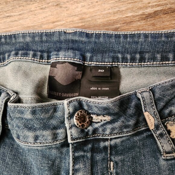 Harley Davidson Womens Jeans Black Label size 30 - Picture 4 of 5